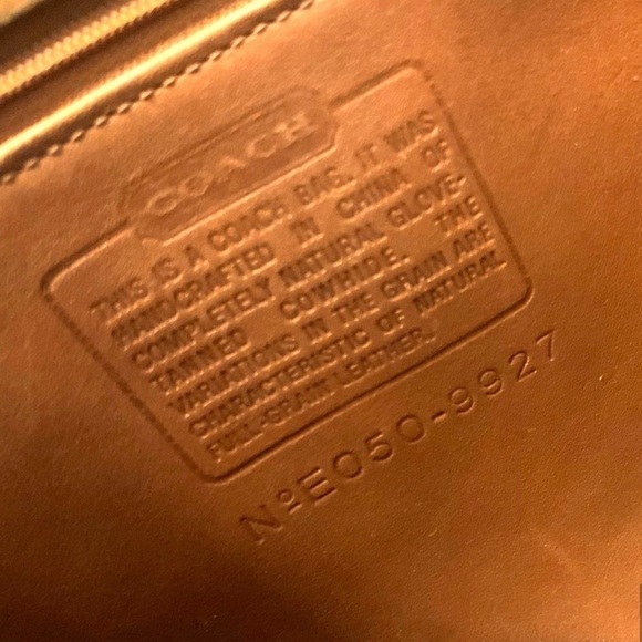 COACH Willis Bag Vintage 9927 Leather Crossbody British Tan Purse Handbag - Picture 6 of 8